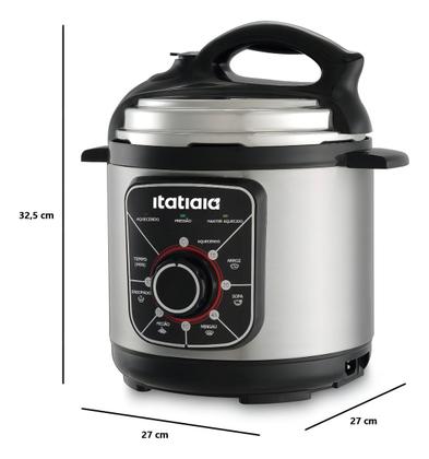 Imagem de Panela De Pressão Elétrica Itatiaia Essencial 3l 700w Inox Preto