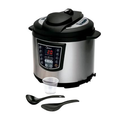 Imagem de Panela de Pressão Elétrica Midea 6L Digital Inox 220V 10 Funções Timer Segurança Automática