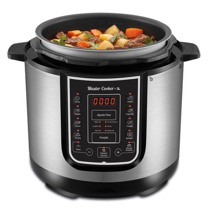 Imagem de Panela De Pressão Elétrica Mondial Digital Master Cooker Pe-40 Panela Elétrica Pressão-127v-preto/inox