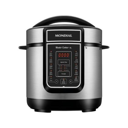 Imagem de Panela De Pressão Elétrica Mondial Digital Master Cooker Pe-40 Panela Elétrica Pressão-127v-preto/inox
