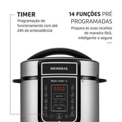 Imagem de Panela De Pressão Elétrica Mondial Digital Pe-40 220V