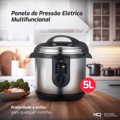 Imagem de Panela de Pressão Elétrica Multifuncional HQ 5 Litros Inox HQ-Y5MI