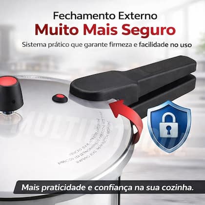Imagem de Panela de Pressão Fechamento Externo 10L Cozinhe Mais Rápido