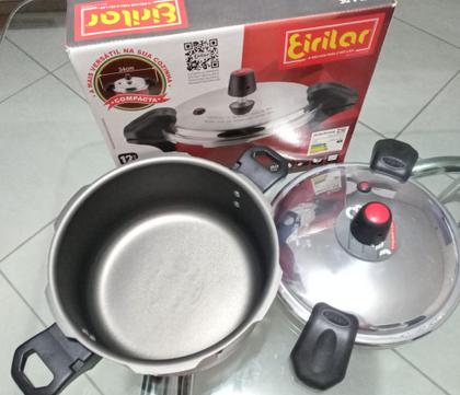 Imagem de Panela de pressão fechamento externo 3 litro grafite c/alça eirilar.