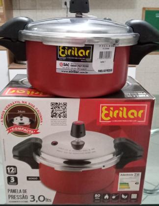 Imagem de Panela de pressão fechamento externo 3 litro grafite c/alça eirilar.
