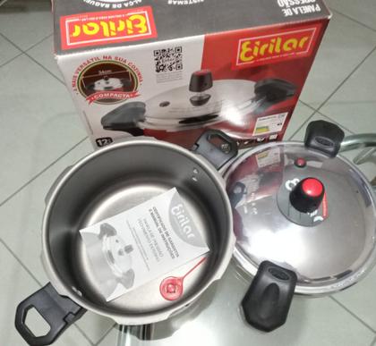 Imagem de Panela de pressão fechamento externo 3 litro grafite c/alça eirilar.