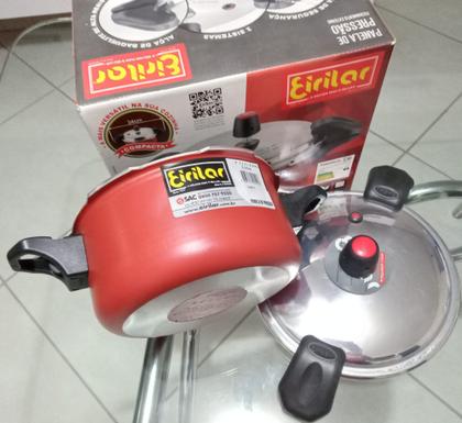 Imagem de Panela de pressão fechamento externo 3 litro grafite c/alça eirilar.