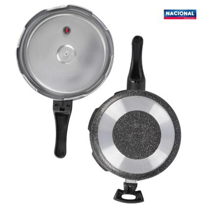Imagem de Panela De Pressão Fechamento Externo Alumínio 4,5L Preto Nacional