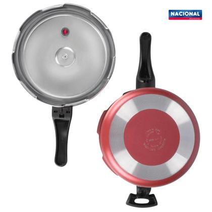 Imagem de Panela de Pressão Fechamento Externo Antiaderente 4,5L Cereja Nacional