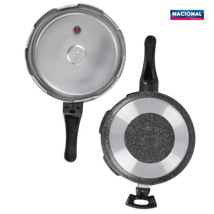 Imagem de Panela de Pressão Fechamento Externo Antiaderente 4,5L Preto Nacional