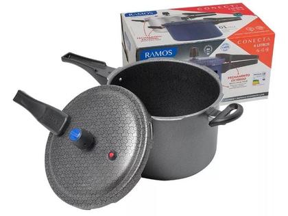 Imagem de Panela de Pressão fechamento externo Antiaderente 6 litros Ramos