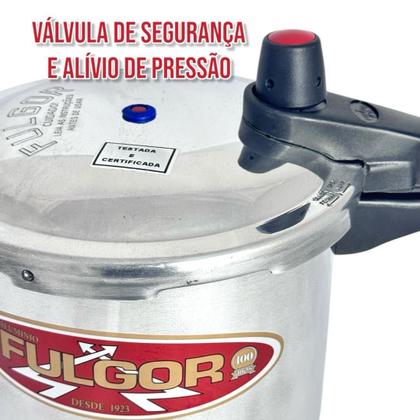 Imagem de Panela de pressão fulgor 6l tampa externa polida