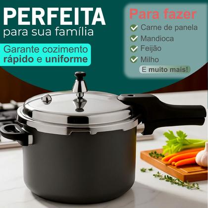 Imagem de Panela De Pressão Indução E Gás 4 e 7 Litros Antiaderente Tamanho Grande Linha Premium