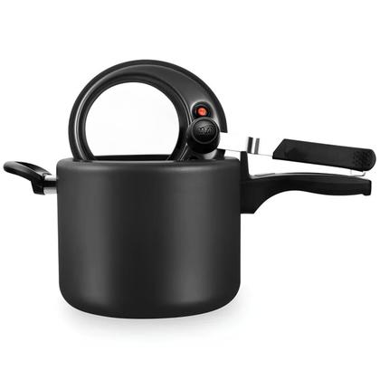 Imagem de Panela de pressão mta 4.5l antiaderente com visor de vidro na cor preta