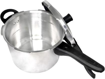 Imagem de Panela De Pressão Nigro Press 6 Litros Polida em Alumínio com 4 Sistemas de Segurança