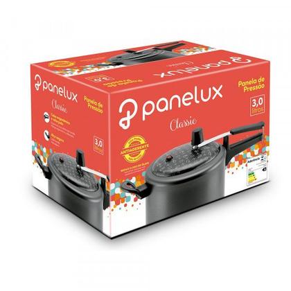 Imagem de Panela de Pressão Panelux Classic Antiaderente Preta 3,0 Litros Anti Aderente Inmetro Ref 61043