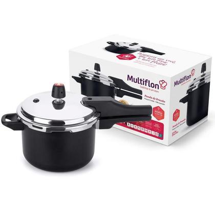 Imagem de Panela de Pressão Quartzo 4.5L Preta - Ágil e Econômica