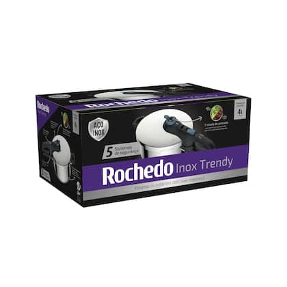 Imagem de Panela de Pressão Rochedo Inox 4L Fechamento Externo Trendy