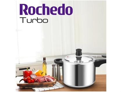 Imagem de Panela de Pressão Rochedo Turbo Polida 4,5L - com Fechamento Interno