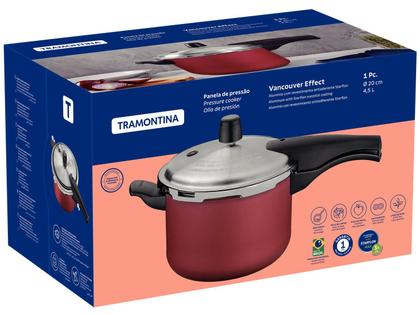 Imagem de Panela de Pressão Tramontina 4,5L Fechamento Externo Vermelho Vancouver Effect