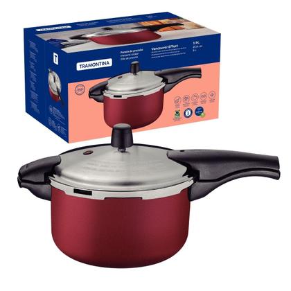 Imagem de Panela De Pressão Tramontina 6 Litros Vancouver Effect Fechamento Externo Antiaderente