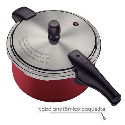 Imagem de Panela De Pressão Tramontina 6 Litros Vancouver Effect Fechamento Externo Antiaderente