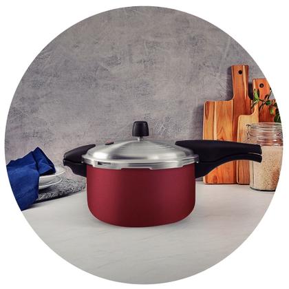 Imagem de Panela De Pressão Tramontina 6 Litros Vancouver Effect Fechamento Externo Antiaderente