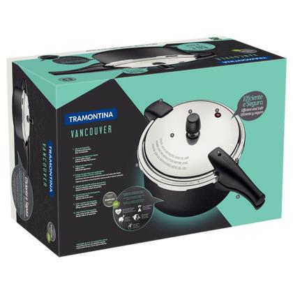Imagem de Panela de Pressão Vancouver Grafite em Alumínio c/ Revest. Antiaderente 24cm 6L - Tramontina