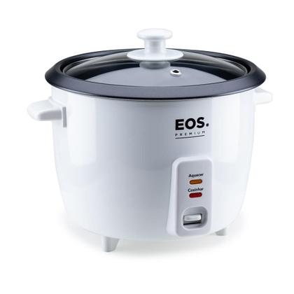 Imagem de Panela Elétrica de Arroz 8 Xícaras EOS Premium Pratic Tampa de Vidro Branco EPA08B 220V