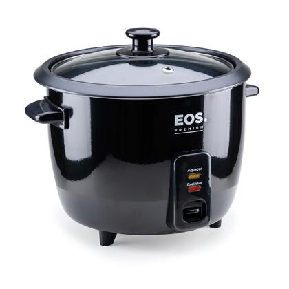 Imagem de Panela Elétrica de Arroz 8 Xícaras EOS Premium Pratic Tampa de Vidro Preto EPA08P 110V