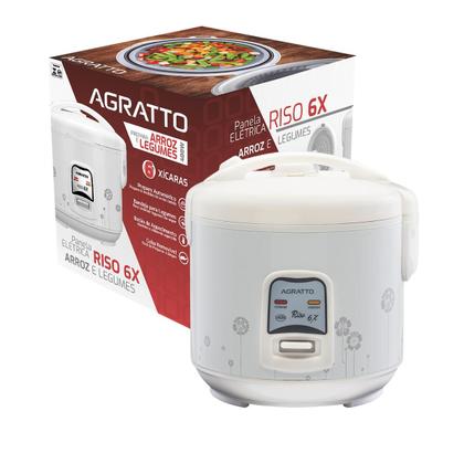 Imagem de Panela Elétrica de Arroz e Legumes Riso PA6X Branca 400W Agratto 127V