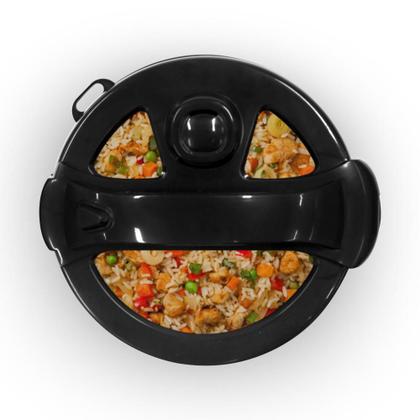 Imagem de Panela Elétrica De Arroz EOS 10 Xicaras Inox Preta Tampa Vidro Clear Glass EPA10PI 110V