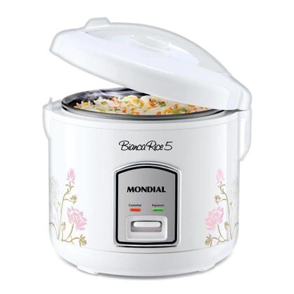 Imagem de Panela Elétrica de Arroz Mondial Bianca Rice NPE-05 5 Xícaras - Branca 127 v