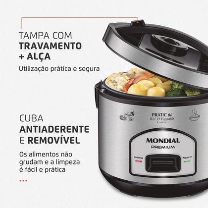 Imagem de Panela Elétrica De Arroz Pratic Rice Pe-43 Inox Mondial