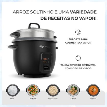 Imagem de Panela Elétrica de Arroz Soltinho 2 em 1 Preparos rápidos e sem complicações 1L Wap WRC1000 Original