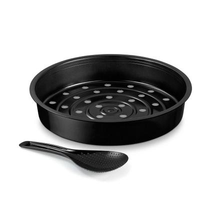 Imagem de Panela Elétrica de Arroz Visio Rice Glass 10 Xícaras 700W Preta com Tampa de Vidro e Acessórios 220V