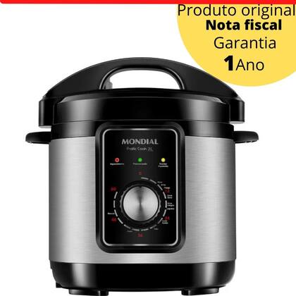Imagem de Panela Elétrica de Pressão Mondial Pratic Cook 3L PE-47-3L-I Preto/Inox