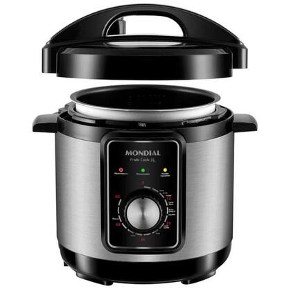 Imagem de Panela Elétrica de Pressão Mondial Pratic Cook 3L PE-47-3L-I Preto/Inox
