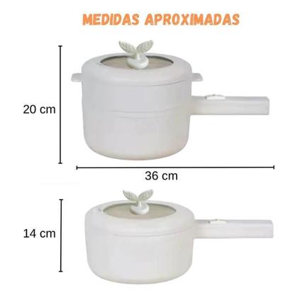 Imagem de Panela Elétrica Grande Capacidade 2L Em Esmalte Cerâmico