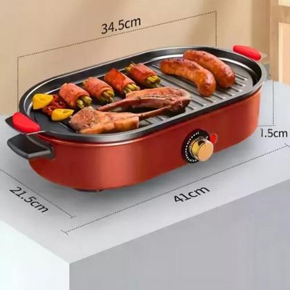 Imagem de Panela Elétrica Grill Multifuncional 110V Com Caldeira E