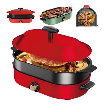 Imagem de Panela Elétrica Grill Multifuncional 110V Com Caldeira E