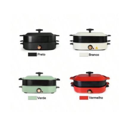 Imagem de Panela Elétrica Grill Multifuncional 110V Com Caldeira E