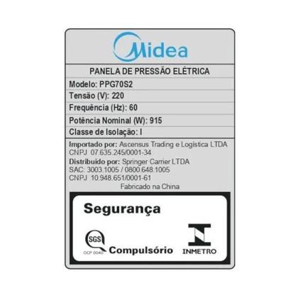 Imagem de Panela Elétrica Midea de Pressão MasterSteam 6L Inox