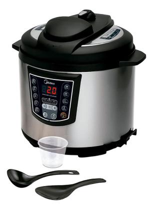 Imagem de Panela Elétrica Midea Ppa71 Inox 6l Digital 1000w Inox e preto 127v 60 Hz