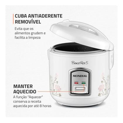 Imagem de Panela Elétrica Mondial 400W Branca  127v - NPE-05