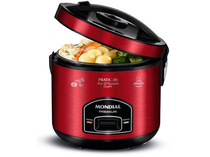 Imagem de Panela Elétrica Mondial Pratic 10i Pe-46-10x Panela Elétrica De Arroz-127v-vermelho/inox