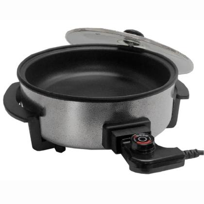 Imagem de Panela Elétrica Redonda Multifuncional Mangiare Grill APER01I Antiaderente Portátil 30cm 1500w