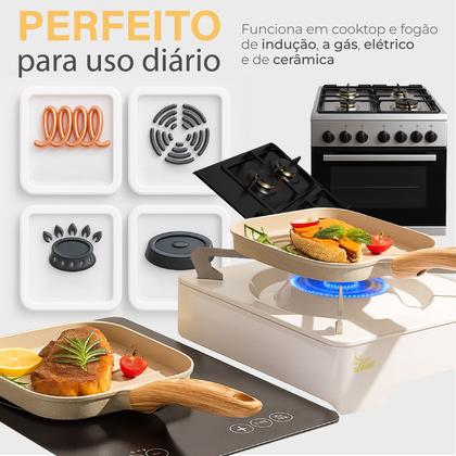 Imagem de Panela Frigideira Japonesa De Alta Qualidade Quadrada Antiaderente Cerâmica Top