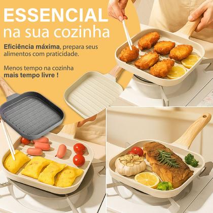 Imagem de Panela Frigideira Japonesa De Alta Qualidade Quadrada Antiaderente Cerâmica Top