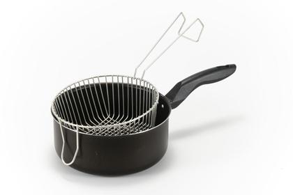 Imagem de Panela Fritadeira 20 Antiaderente Preto com Cesto Telado 2 em 1 - Marcolar - Produto 100% Revisado